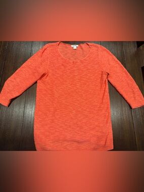 Old Navy Coral-Orange Scoop Neck Sweater